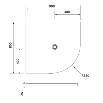FLEXIA vanička z liateho mramoru štvrťkruh, s možnosťou úpravy rozmeru, 90x80x3cm, R550, ľavá