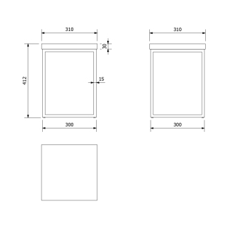SKA stolička 300x410x300mm (SKA401), čierna mat/dub SKA190