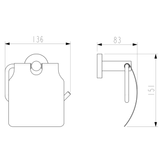 X-ROUND držiak toaletného papiera, s krytom, chróm XR732