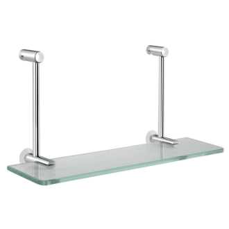 Závesná sklenená polička na sprchovú zástenu 400x180x125mm, chróm 1301-15