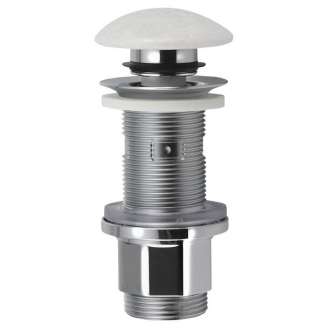 BLOK umývadlová výpusť 5/4“, click-clack, zátka leštený biely mramor 2401-921