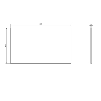 SKARA doska Rockstone 805x12x470 mm, biela mat (CG023) CG023-0101