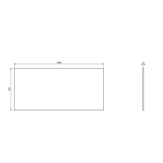 SKARA doska Rockstone 1005x12x470 mm, biela mat (CG024) CG024-0101