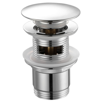 Aqualine Umývadlová výpusť 5/4“, click-clack, veľká zátka, hr.30-45mm, chróm TF7001