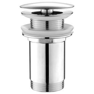 Aqualine Umývadlová výpusť 5/4“, neuzatvárateľná, veľká krytka, hr.10-50mm, chróm TF6001