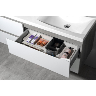 WAVE dvojumývadlová skrinka 149,7x50x47,8cm, biela/dub strieborný (WA152) WA150-3011