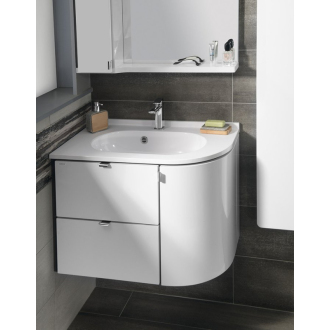 PULSE umývadlová skrinka 75x52x45 cm, ľavá, biela/antracit (PU075L) PU075-3034