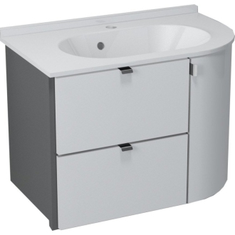 PULSE umývadlová skrinka 75x52x45 cm, ľavá, biela/antracit (PU075L) PU075-3034