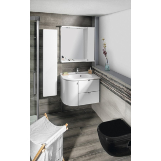 PULSE umývadlová skrinka 75x52x45 cm, pravá, biela/antracit (PU076P) PU076-3034