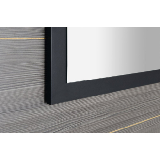 TREOS zrkadlo v ráme 750x500x28mm, čierna mat (TS751) TS750-3535