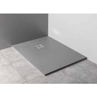 MITIA sprchová vanička z liateho mramoru, obdĺžnik 140x90x3 cm, sivá PMS14090
