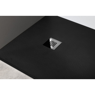 MITIA sprchová vanička z liateho mramoru, obdĺžnik 140x90x3 cm PMC14090 čierna