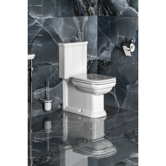 WALDORF WC kombi, spodný/zadný odpad, biela-chróm WCSET04-WALDORF