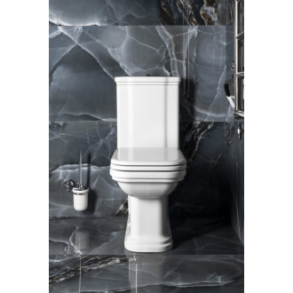 WALDORF WC kombi, spodný/zadný odpad, biela-chróm WCSET04-WALDORF