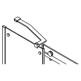 DRAGON vzpera k zástenám 300x150mm, chróm GDV300