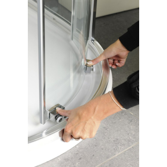 LUCIS LINE štvrťkruhová sprchová zástena, 900x900mm, R550, číre sklo DL2615