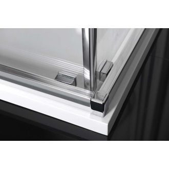 LUCIS LINE štvorcová sprchová zástena 900x900mm, číre sklo DL1615