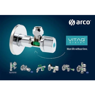 ARCO práčkový ventil L-85 1/2&quot;x3/4&quot;, anticalc, chróm 728MN
