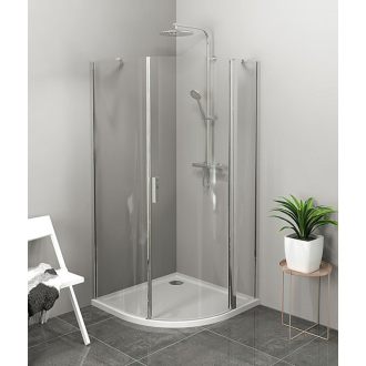 ZOOM LINE štvrťkruhová sprchová zástena 900x900mm, číre sklo, pravá ZL2615R