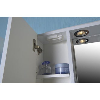 Aqualine ZOJA/KERAMIA FRESH galerka s LED osvetlením, 60x60x14cm, ľavá, biela 45021
