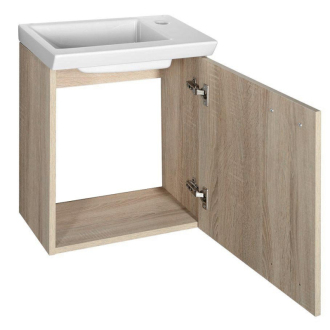 Aqualine ZOJA/KERAMIA FRESH umývadlová skrinka 44x50x25,3cm, dub platin 51046DP