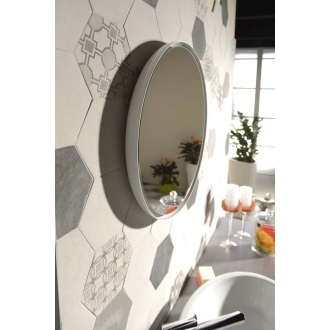 FLOAT okrúhle LED podsvietené zrkadlo, priemer 600mm, biela 22559