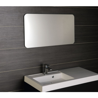 ISHAPE zrkadlo 1000x500mm, zaguľatené rohy, bez úchytu AG510