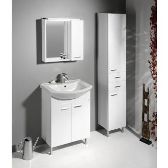 Aqualine ZOJA umývadlová skrinka 61,5x74x32cm, biela, 2x dvierka 51063