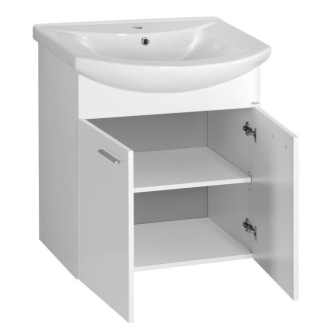 Aqualine ZOJA umývadlová skrinka 61,5x74x32cm, biela, 2x dvierka 51063