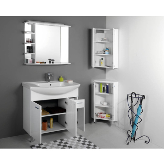 Aqualine ZOJA/KERAMIA FRESH skrinka rohová 35x78x35cm, biela 50321