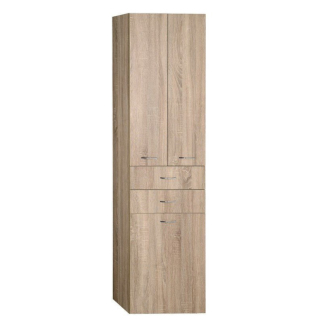 Aqualine ZOJA/KERAMIA FRESH skrinka vysoká s košom 50x184x29cm, dub platin 51295