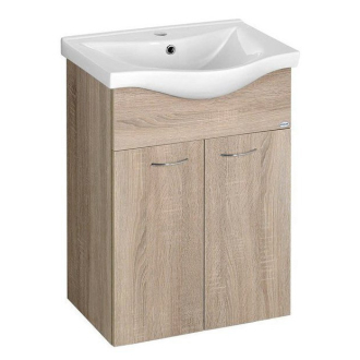 Aqualine KERAMIA FRESH umývadlová skrinka 51,1x74x34cm, dub platín 50058