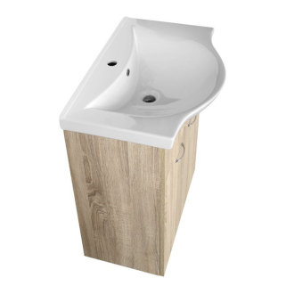 Aqualine KERAMIA FRESH umývadlová skrinka 60,6x74x34 cm, dub platín 50065