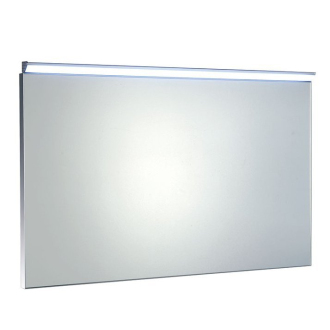 Aqualine BORA zrkadlo v ráme 1000x600mm s LED osvetlením a vypínačom, chróm AL716