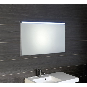 Aqualine BORA zrkadlo v ráme 1000x600mm s LED osvetlením a vypínačom, chróm AL716