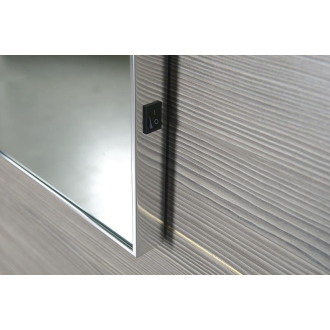 Aqualine BORA zrkadlo v ráme 1000x600mm s LED osvetlením a vypínačom, chróm AL716