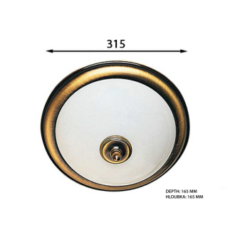 GLOSTER stropné osvetlenie 2xE14, 40W, bronz AU514