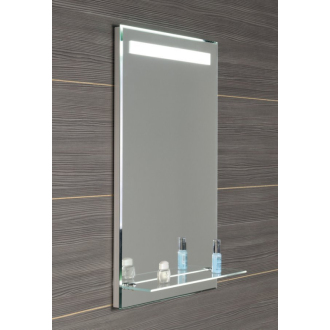 Aqualine LED podsvietené zrkadlo 50x80cm, sklenená polička, kolískový vypínač ATH52