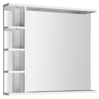 Aqualine KORIN zrkadlo s LED osvetlením a poličkami 80x70x12cm KO350