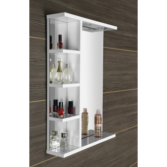 Aqualine KORIN zrkadlo s LED osvetlením a poličkami 50x70x12cm KO355