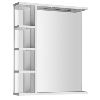 Aqualine KORIN zrkadlo s LED osvetlením a poličkami 60x70x12cm KO370