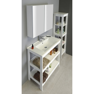 ETIDE policová umývadlová skrinka 81,5x85x44 cm, biela mat ET830