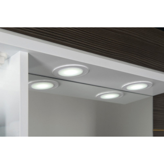 KORIN zrkadlo s LED osvetlením, zásuvkou a poličkami 60x70x12cm KO377
