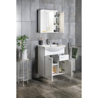 Aqualine ZOJA umývadlová skrinka 61,5x74x32cm, 2x dvierka, 1x zásuvka, biela 51065A