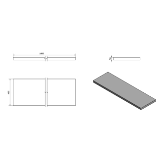 AVICE doska 160x50cm, old wood AV168