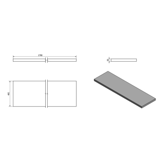 AVICE doska 170x50cm, old wood AV178