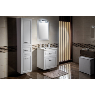 Aqualine FAVOLO vysoká skrinka košom 40x184x31cm, biela mat FV180