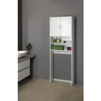Aqualine SIMPLEX ECO skrinka za práčku 63x25x190cm, biela SIME715