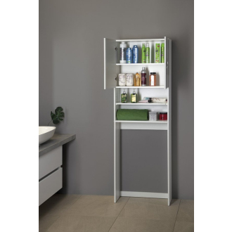 Aqualine SIMPLEX ECO skrinka za práčku 63x25x190cm, biela SIME715