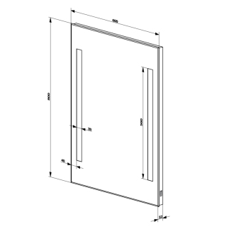 Aqualine LED podsvietené zrkadlo 60x80cm, kolískový vypínač ATH6